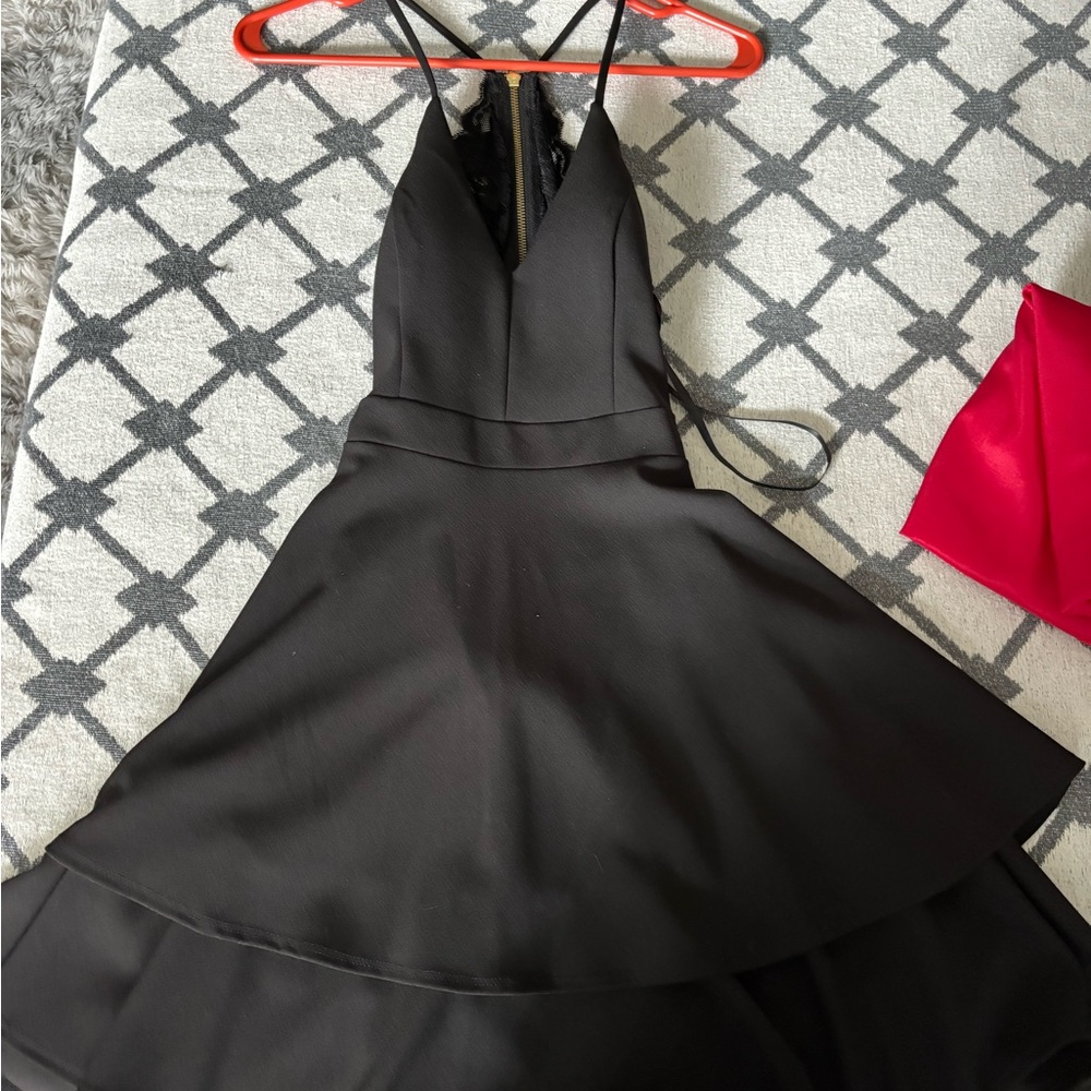 Macy's Black Spaghetti-Strap V-Neck Prom Dress
